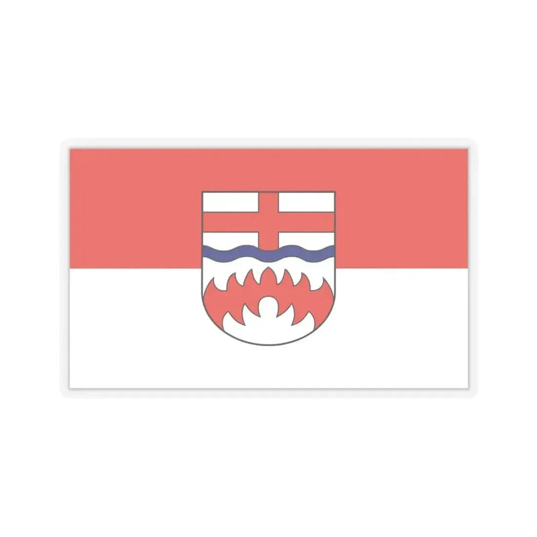 Flag of Paderborn Germany - STICKER Vinyl Kiss-Cut Decal 6 Inch Transparent - The Sticker Space