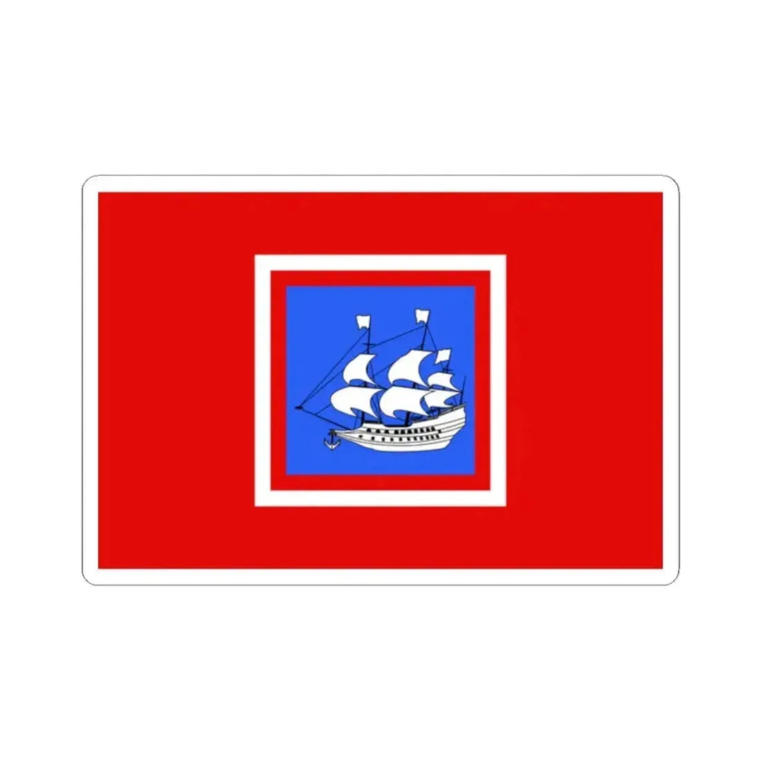 Flag of Paimpol (Belgium) STICKER Vinyl Kiss-Cut Decal 2 Inch White - The Sticker Space