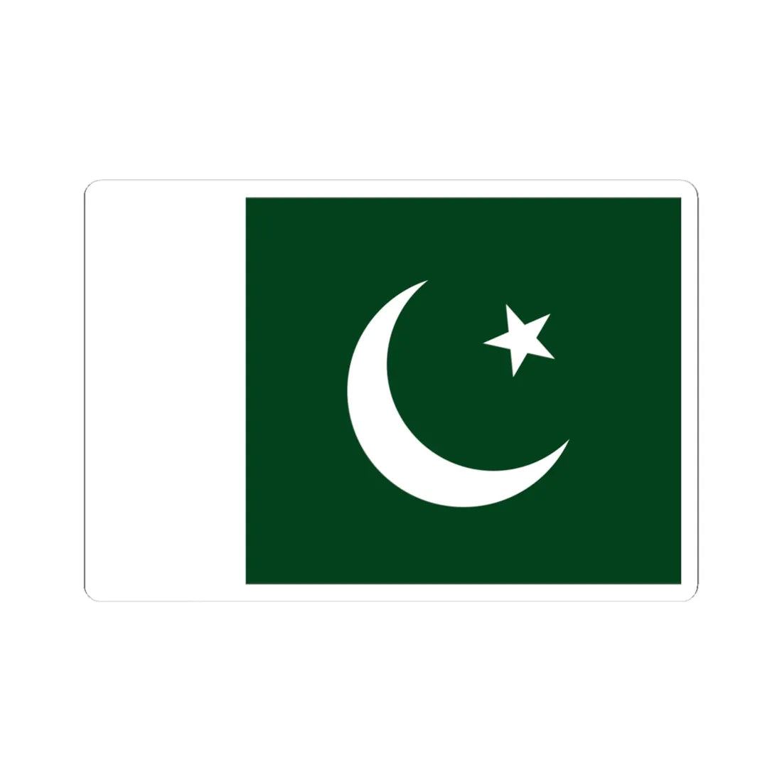 Flag of Pakistan (Pakistan) STICKER Vinyl Kiss-Cut Decal 4 Inch White - The Sticker Space