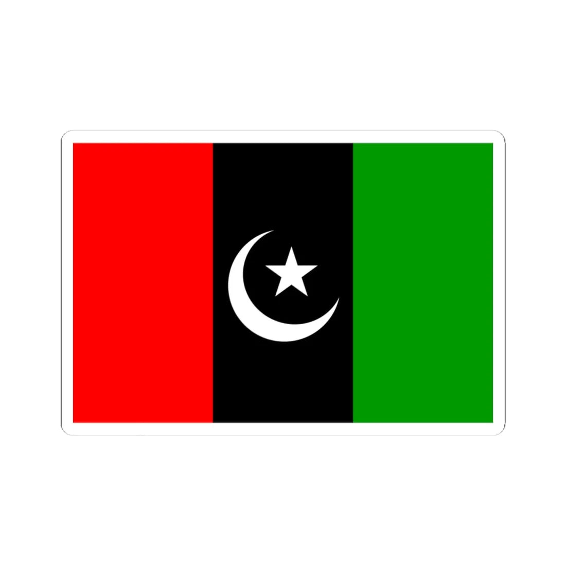 Flag of Pakistan Peoples Party (Pakistan) STICKER Vinyl Kiss-Cut Decal 4 Inch White - The Sticker Space