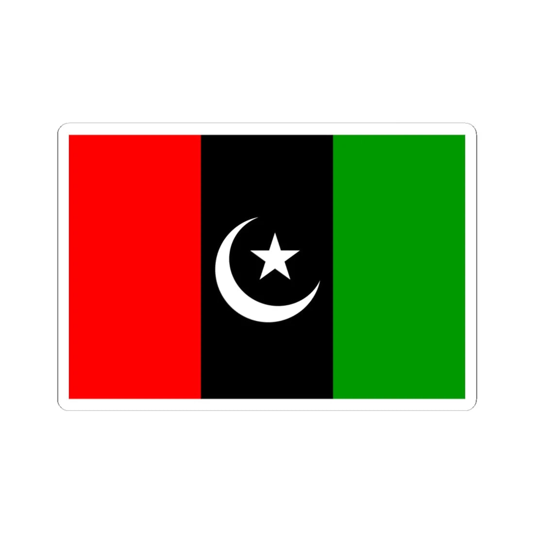 Flag of Pakistan Peoples Party (Pakistan) STICKER Vinyl Kiss-Cut Decal 6 Inch White - The Sticker Space