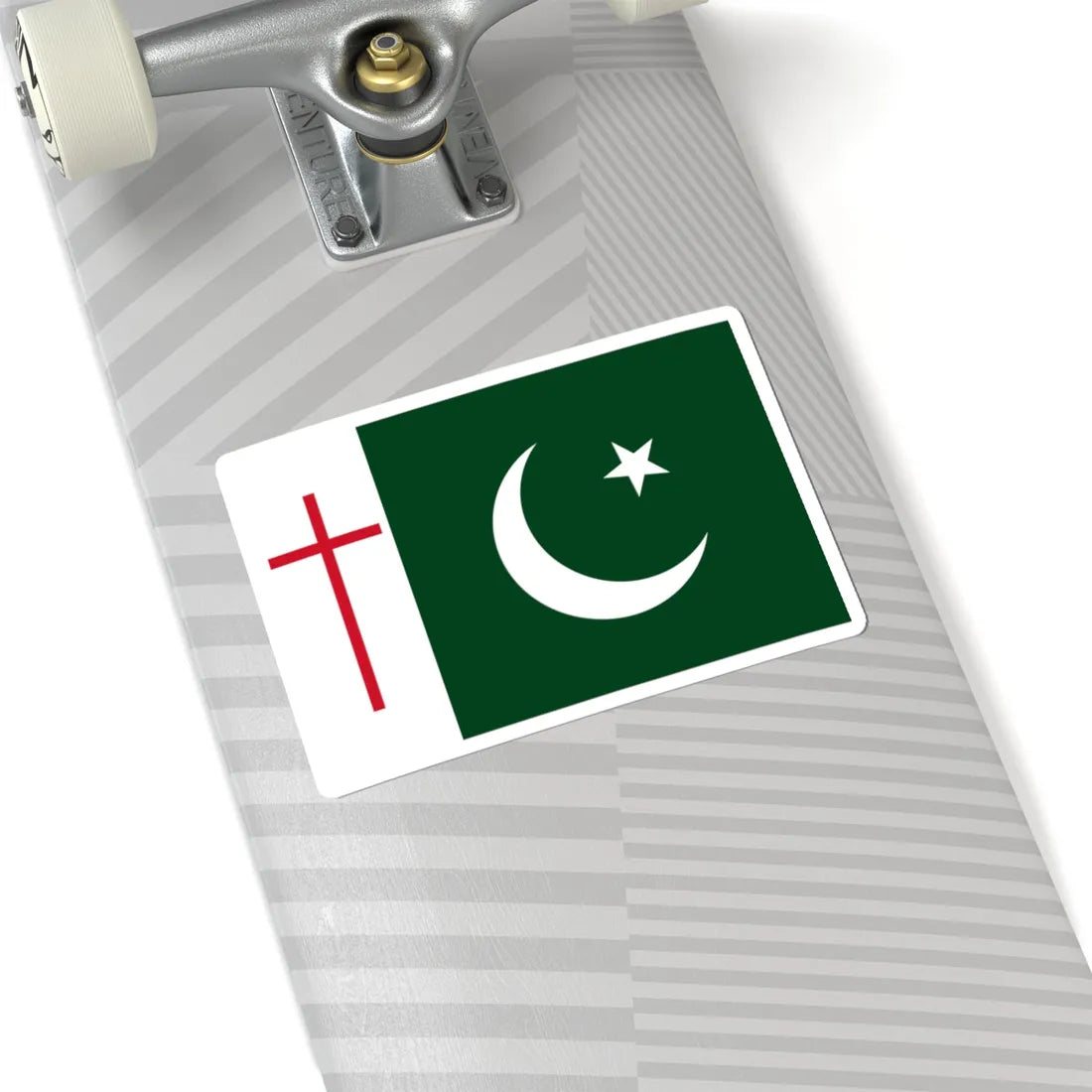 Flag of Pakistan with cross (Pakistan) STICKER Vinyl Kiss-Cut Decal - The Sticker Space