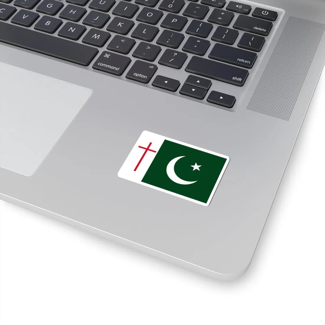 Flag of Pakistan with cross (Pakistan) STICKER Vinyl Kiss-Cut Decal - The Sticker Space
