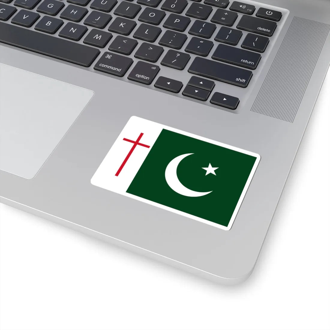 Flag of Pakistan with cross (Pakistan) STICKER Vinyl Kiss-Cut Decal - The Sticker Space