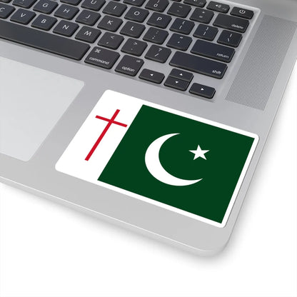 Flag of Pakistan with cross (Pakistan) STICKER Vinyl Kiss-Cut Decal - The Sticker Space