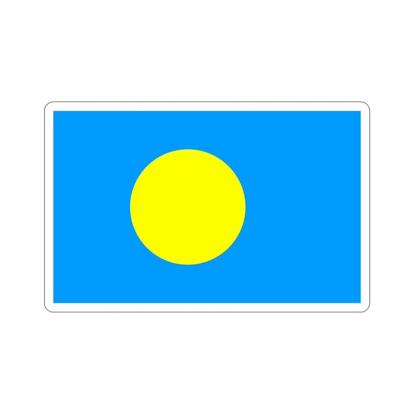 Flag of Palau Palau STICKER Vinyl Die-Cut Decal-4 Inch-The Sticker Space