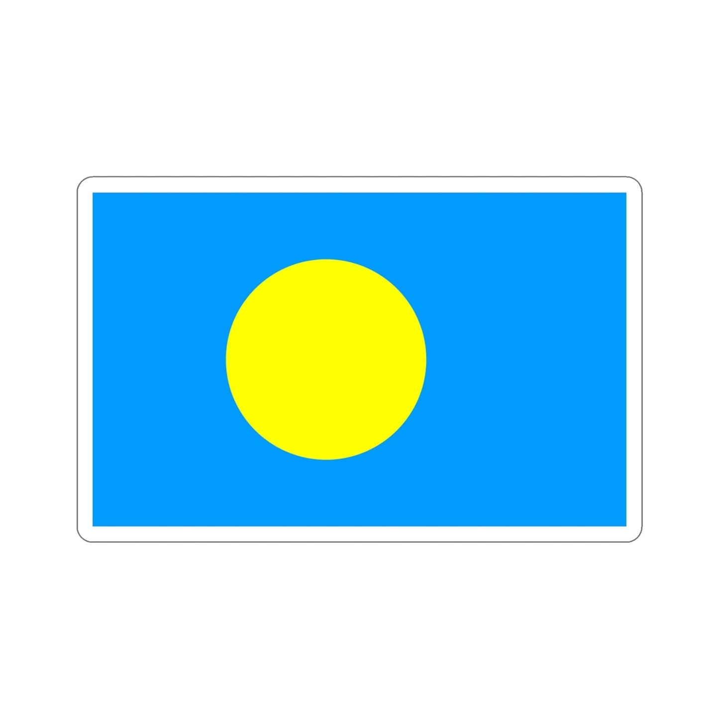 Flag of Palau Palau STICKER Vinyl Die-Cut Decal-5 Inch-The Sticker Space