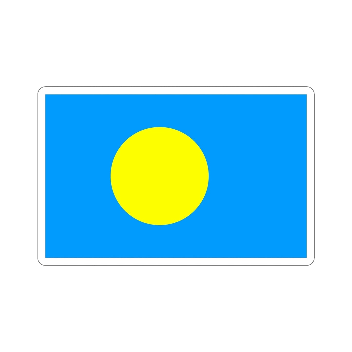 Flag of Palau Palau STICKER Vinyl Die-Cut Decal-6 Inch-The Sticker Space