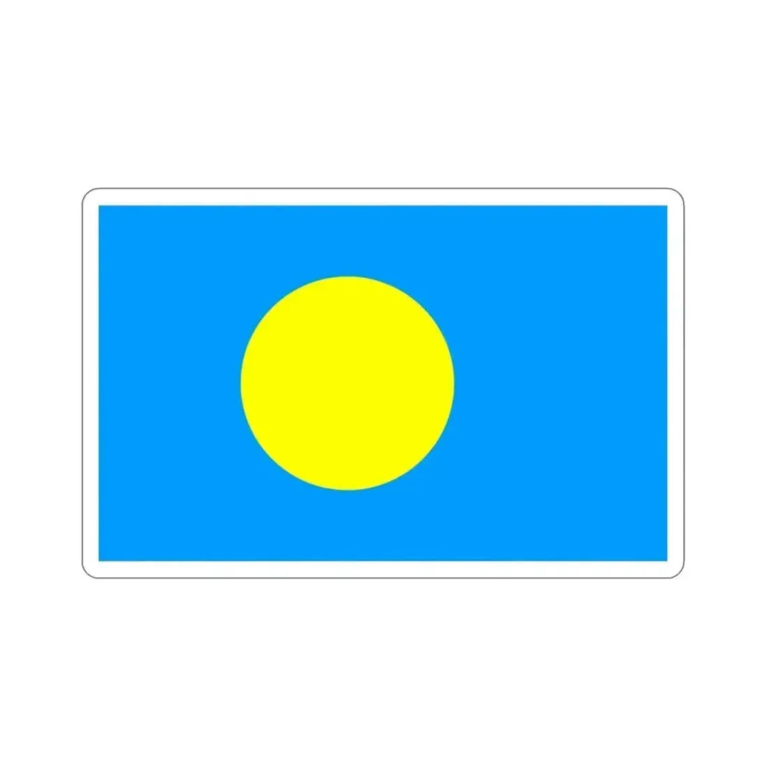 Flag of Palau STICKER Vinyl Die-Cut Decal 3 Inch - The Sticker Space
