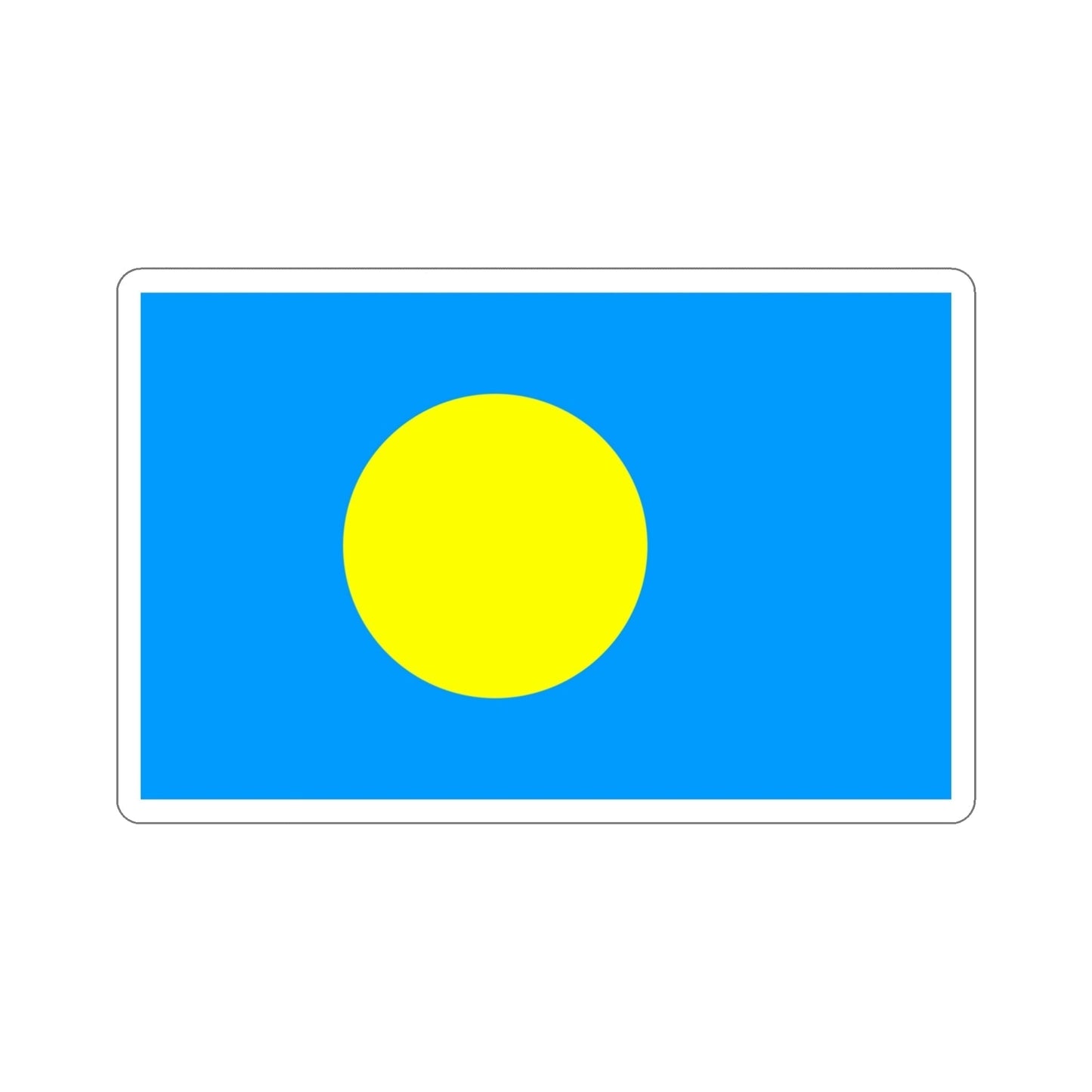 Flag of Palau STICKER Vinyl Die-Cut Decal-4 Inch-The Sticker Space