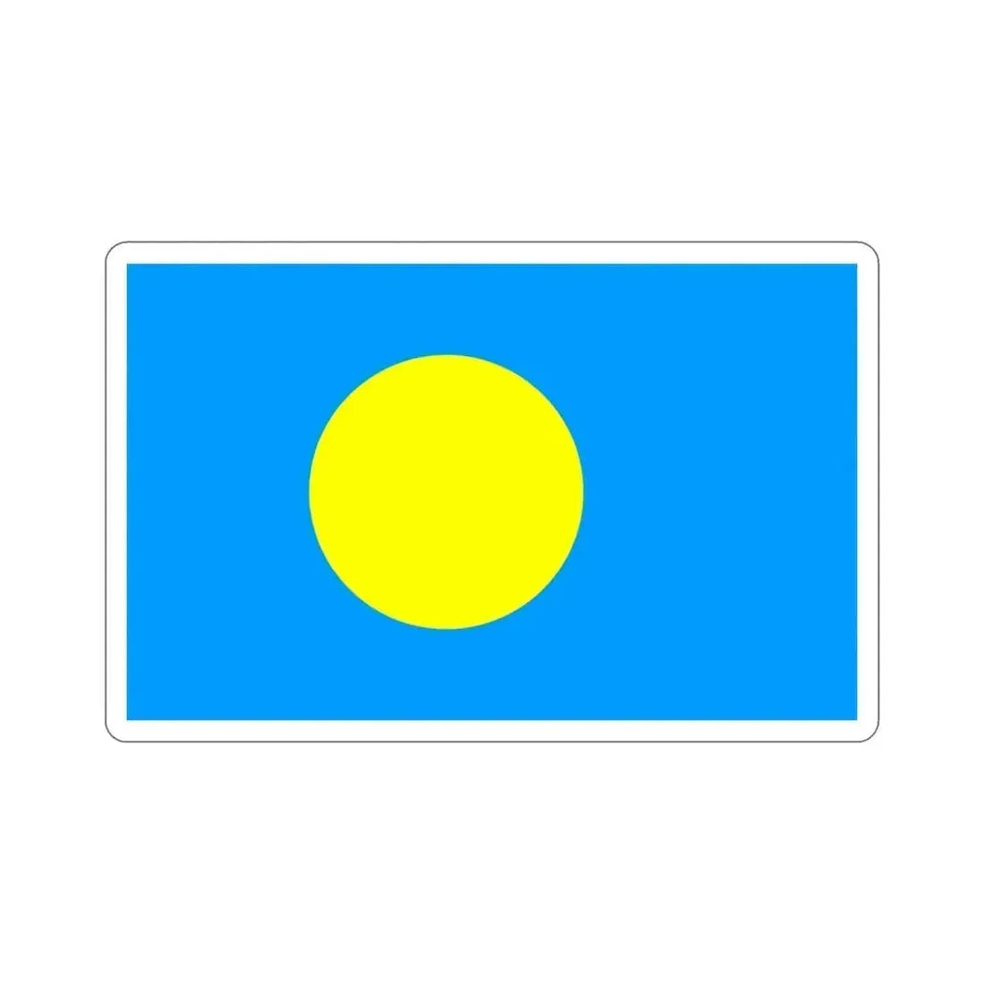 Flag of Palau STICKER Vinyl Die-Cut Decal 4 Inch - The Sticker Space
