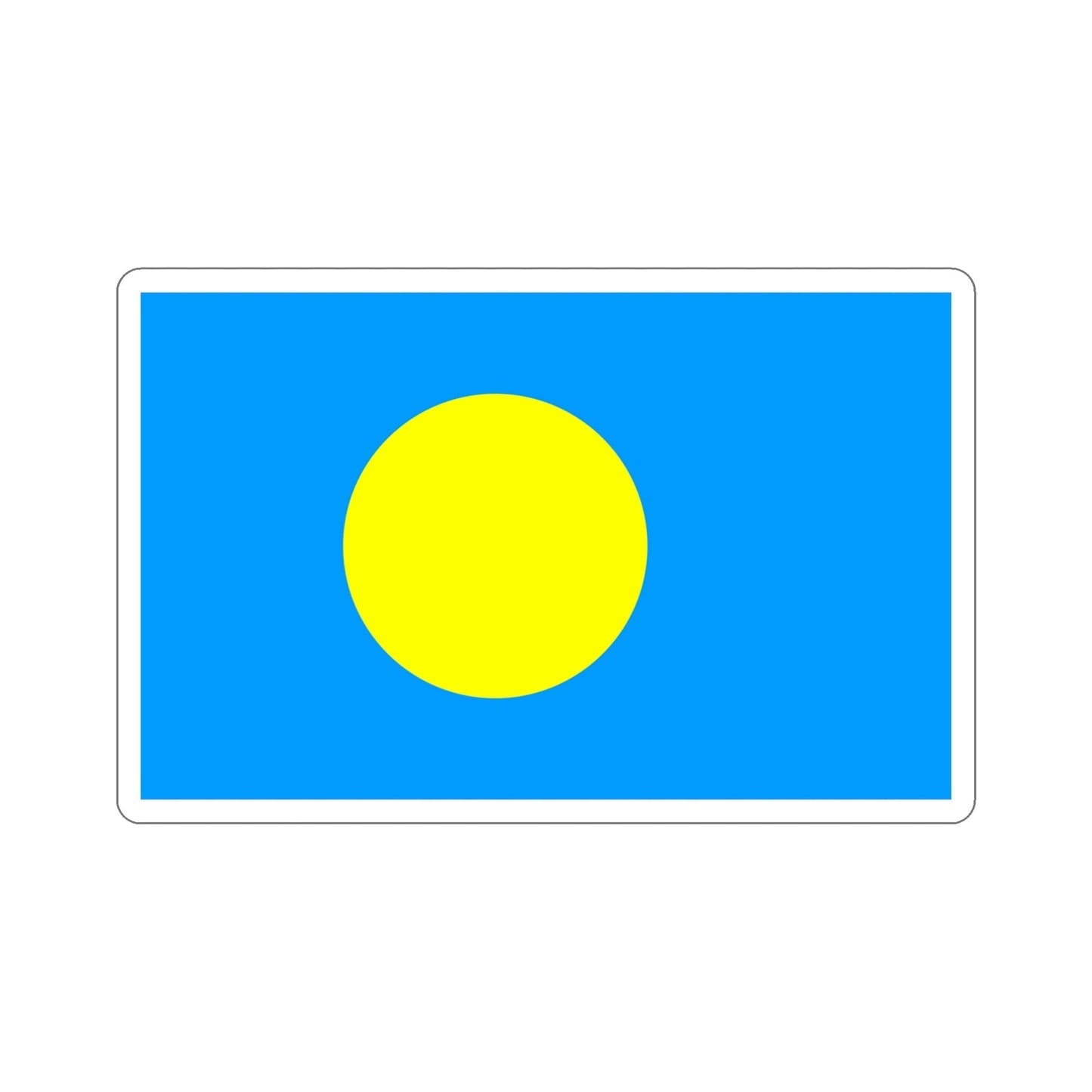 Flag of Palau STICKER Vinyl Die-Cut Decal-5 Inch-The Sticker Space