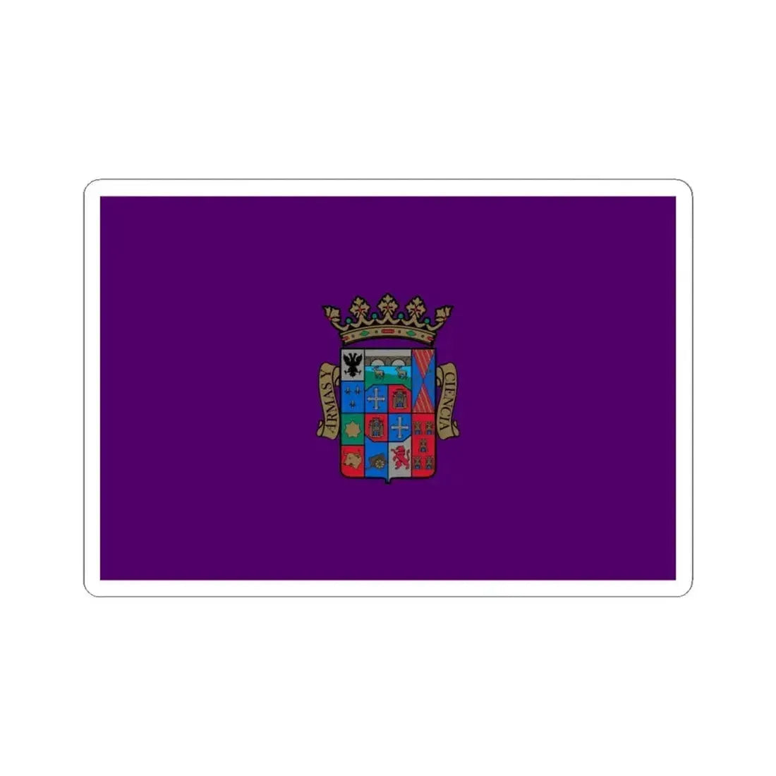 Flag of Palencia Spain - STICKER Vinyl Kiss-Cut Decal 4 Inch White - The Sticker Space
