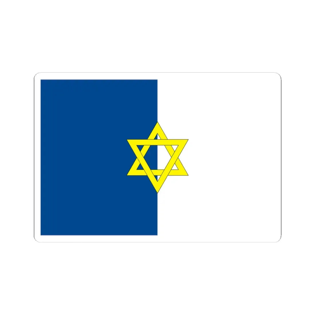 Flag of Palestine 1924 (Israel) STICKER Vinyl Kiss-Cut Decal 4 Inch White - The Sticker Space
