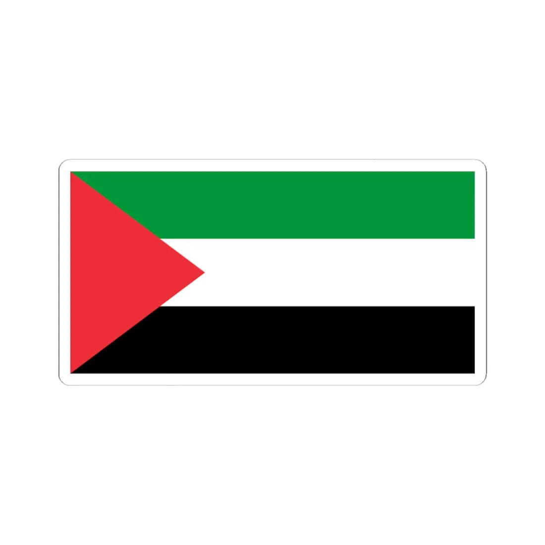Flag of Palestine 1948-1964 (Palestine) STICKER Vinyl Kiss-Cut Decal 3 Inch White - The Sticker Space