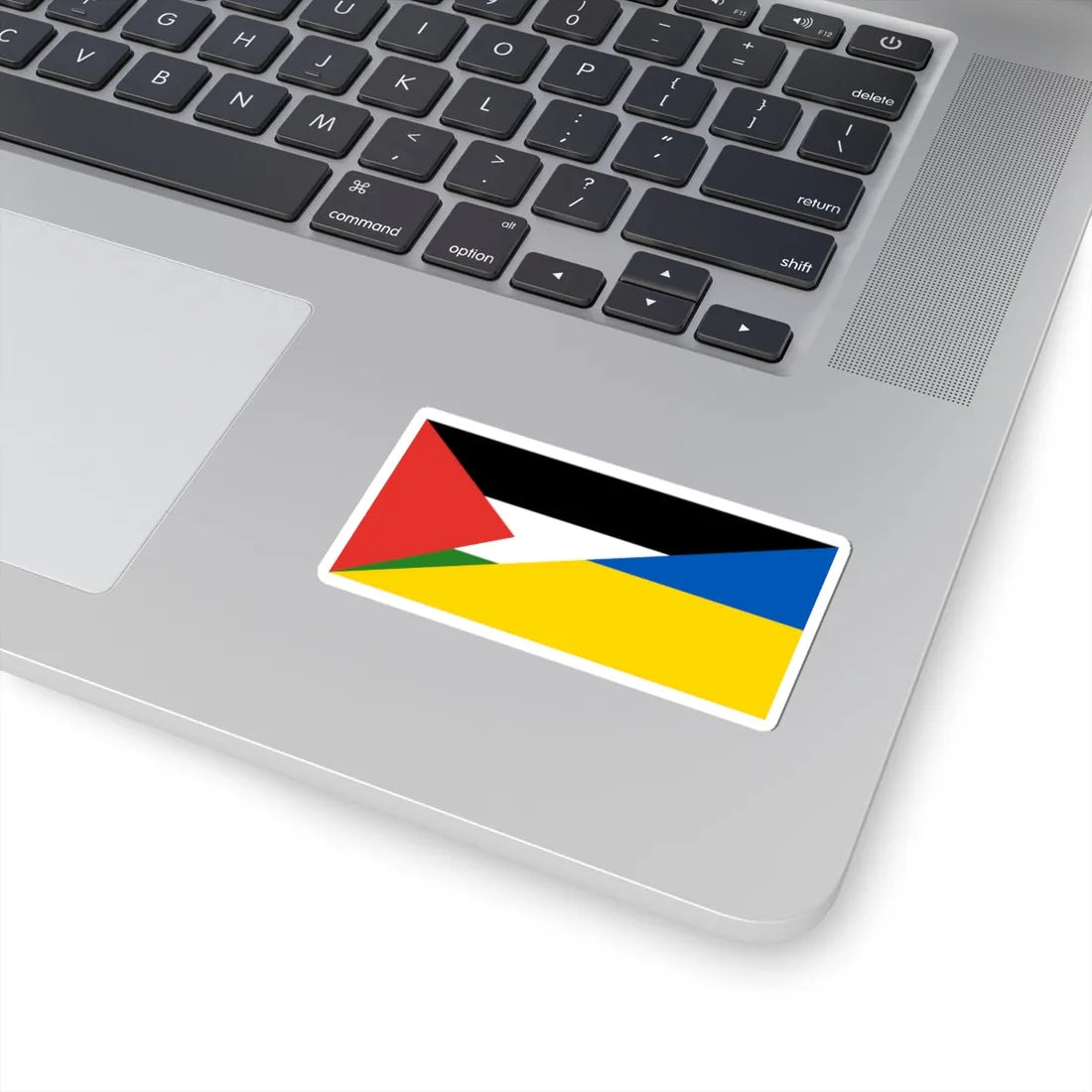 Flag of Palestine and Ukraine (Palestine) STICKER Vinyl Kiss-Cut Decal - The Sticker Space