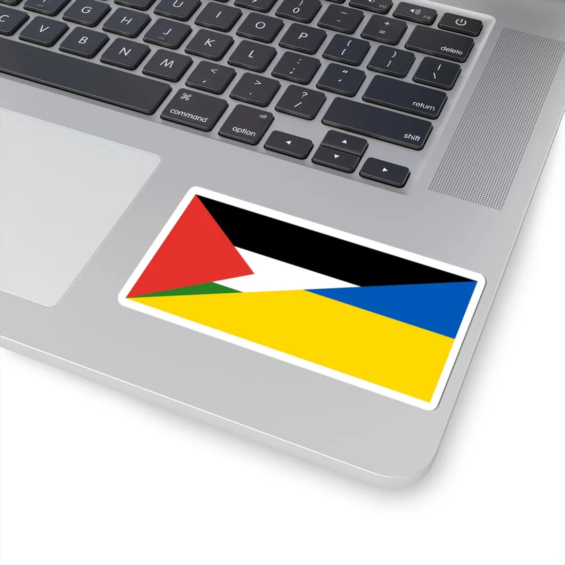 Flag of Palestine and Ukraine (Palestine) STICKER Vinyl Kiss-Cut Decal - The Sticker Space