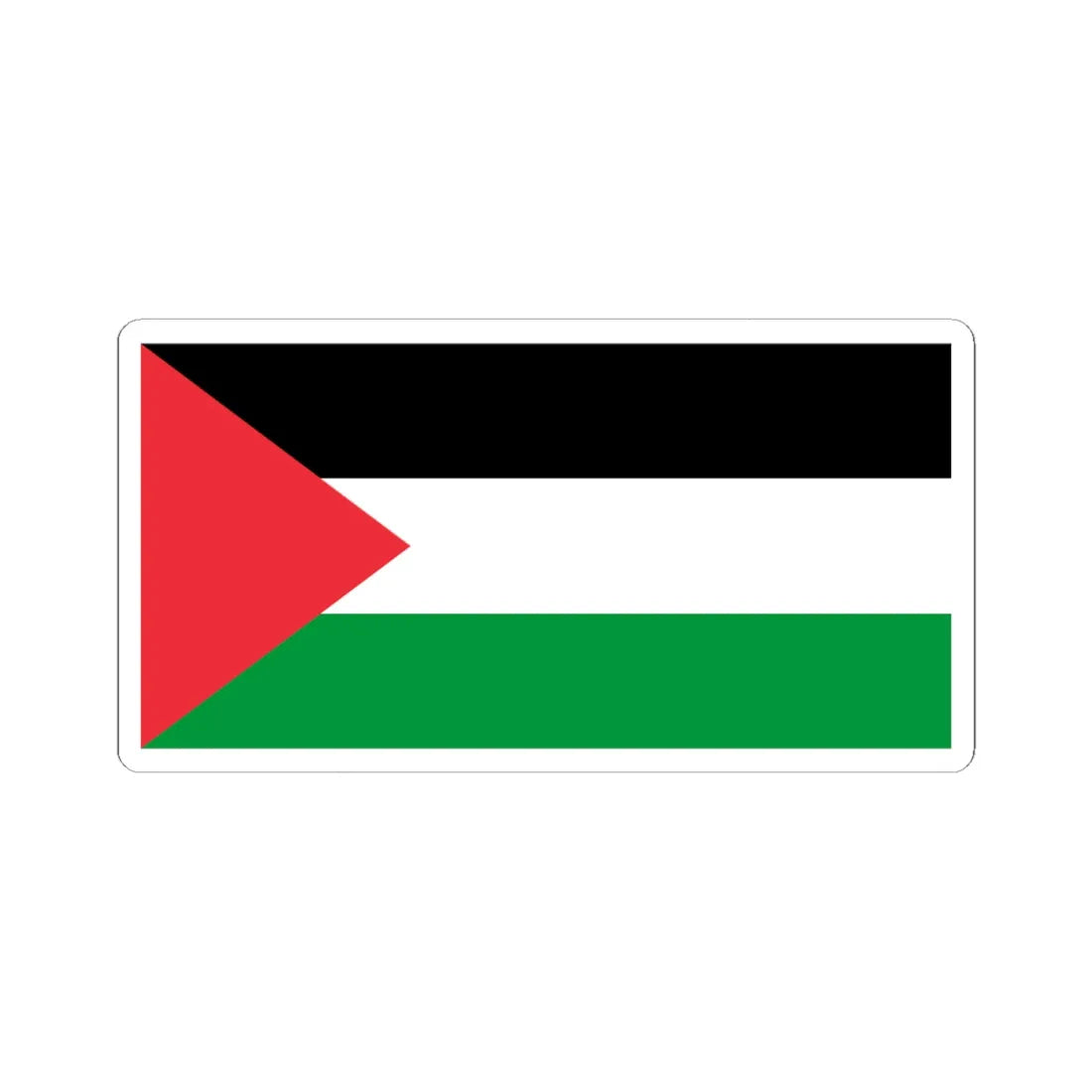 Flag of Palestine (Palestine) STICKER Vinyl Kiss-Cut Decal 4 Inch White - The Sticker Space