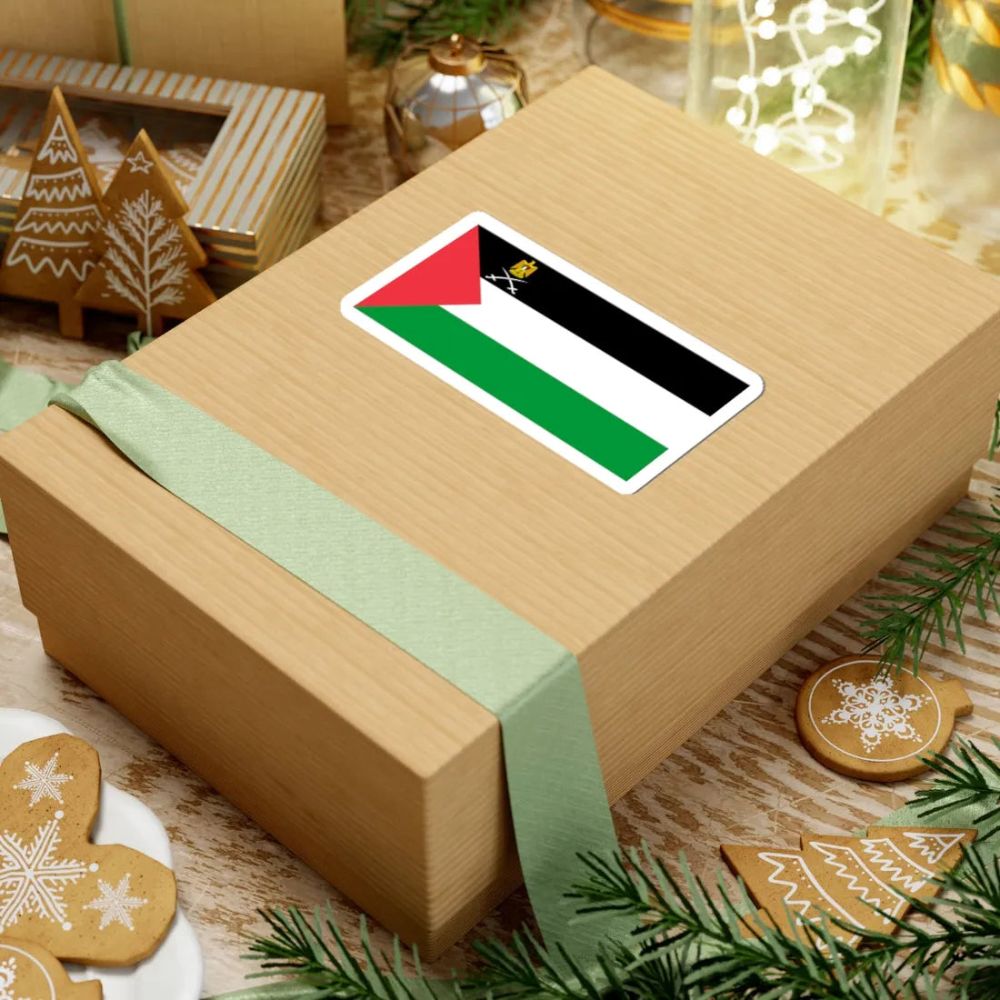 Flag of Palestine state (Palestine) STICKER Vinyl Kiss-Cut Decal - The Sticker Space