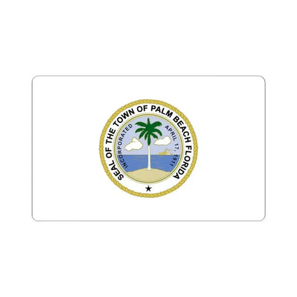 Flag of Palm Beach Florida (United States) STICKER Vinyl Kiss-Cut Decal 6 Inch White - The Sticker Space