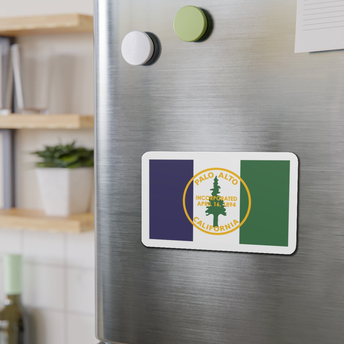 Flag of Palo Alto California - Die-Cut Magnet-The Sticker Space