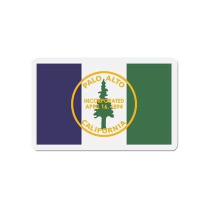 Flag of Palo Alto California - Die-Cut Magnet-4" x 4"-The Sticker Space