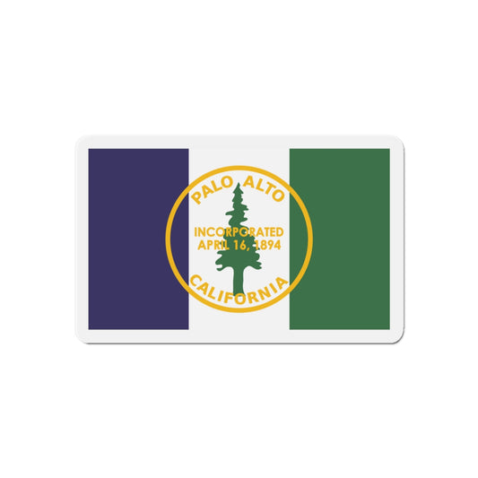 Flag of Palo Alto California - Die-Cut Magnet-6 × 6"-The Sticker Space