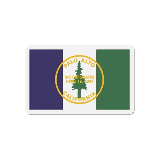 Flag of Palo Alto California - Refrigerator Magnet 6 Inch - The Sticker Space