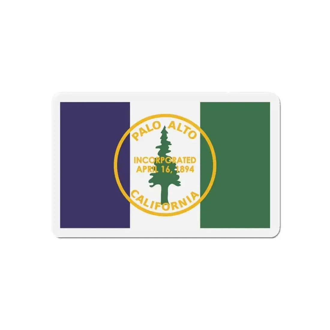 Flag of Palo Alto California - Refrigerator Magnet - The Sticker Space