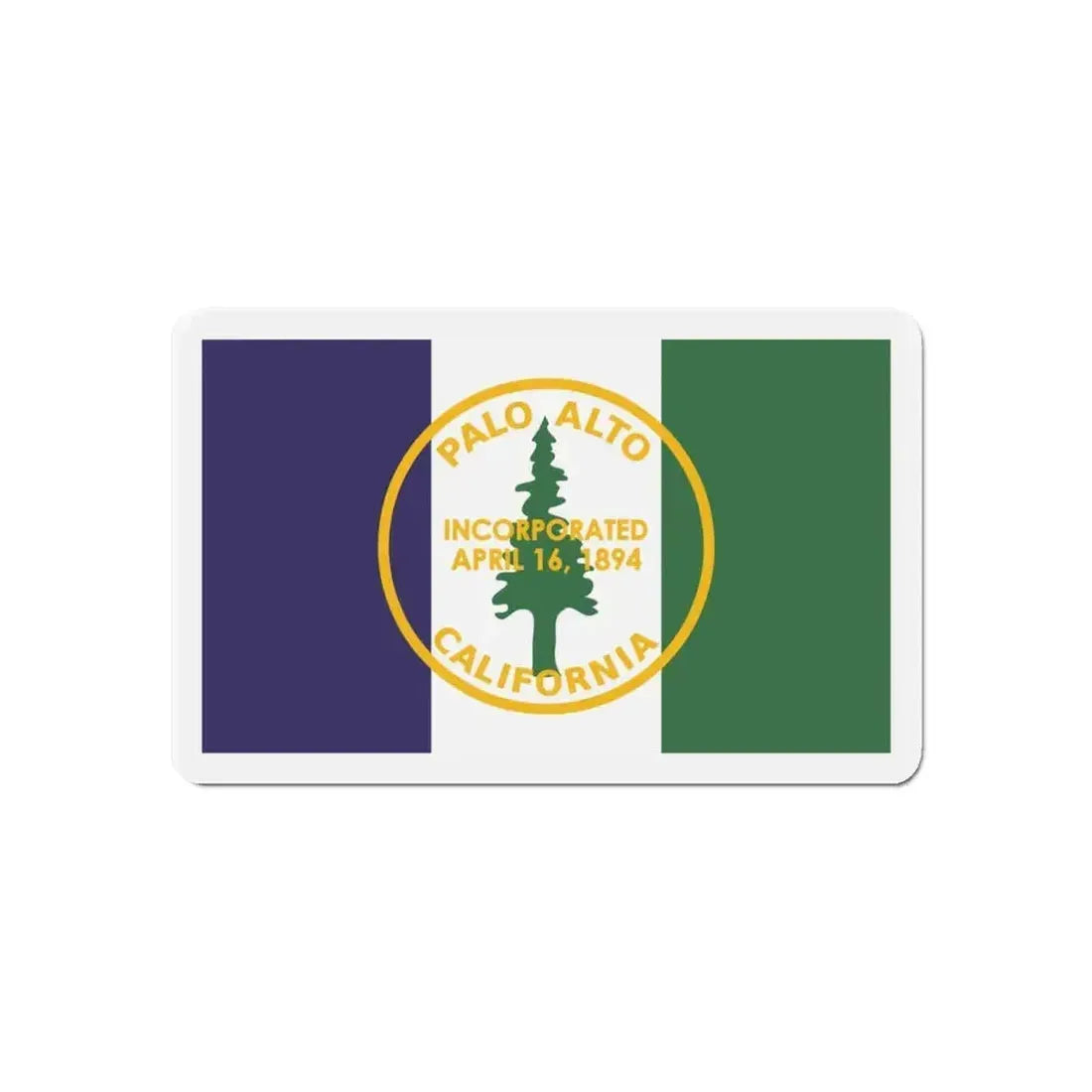 Flag of Palo Alto California - Refrigerator Magnet - The Sticker Space