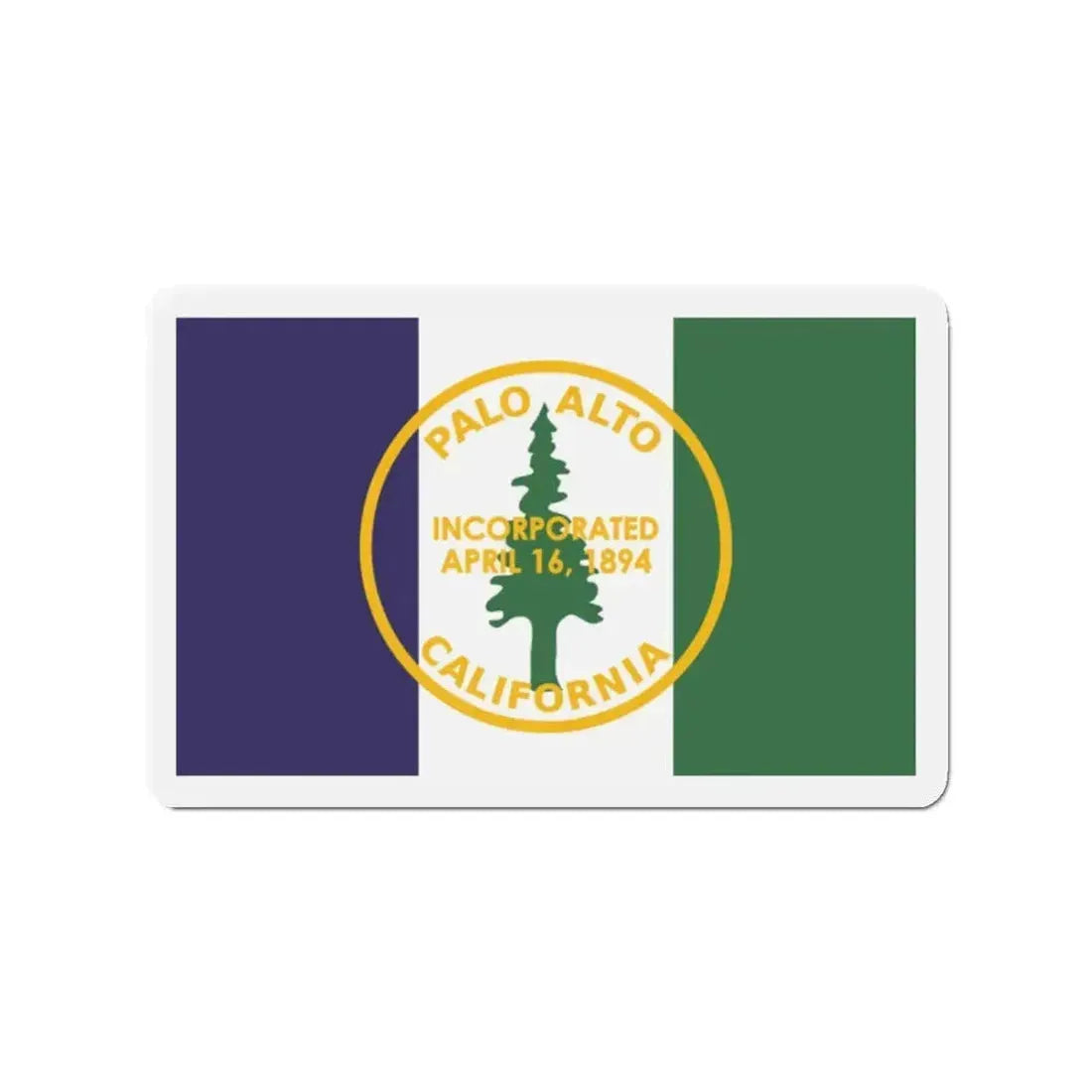 Flag of Palo Alto California - Refrigerator Magnet - The Sticker Space