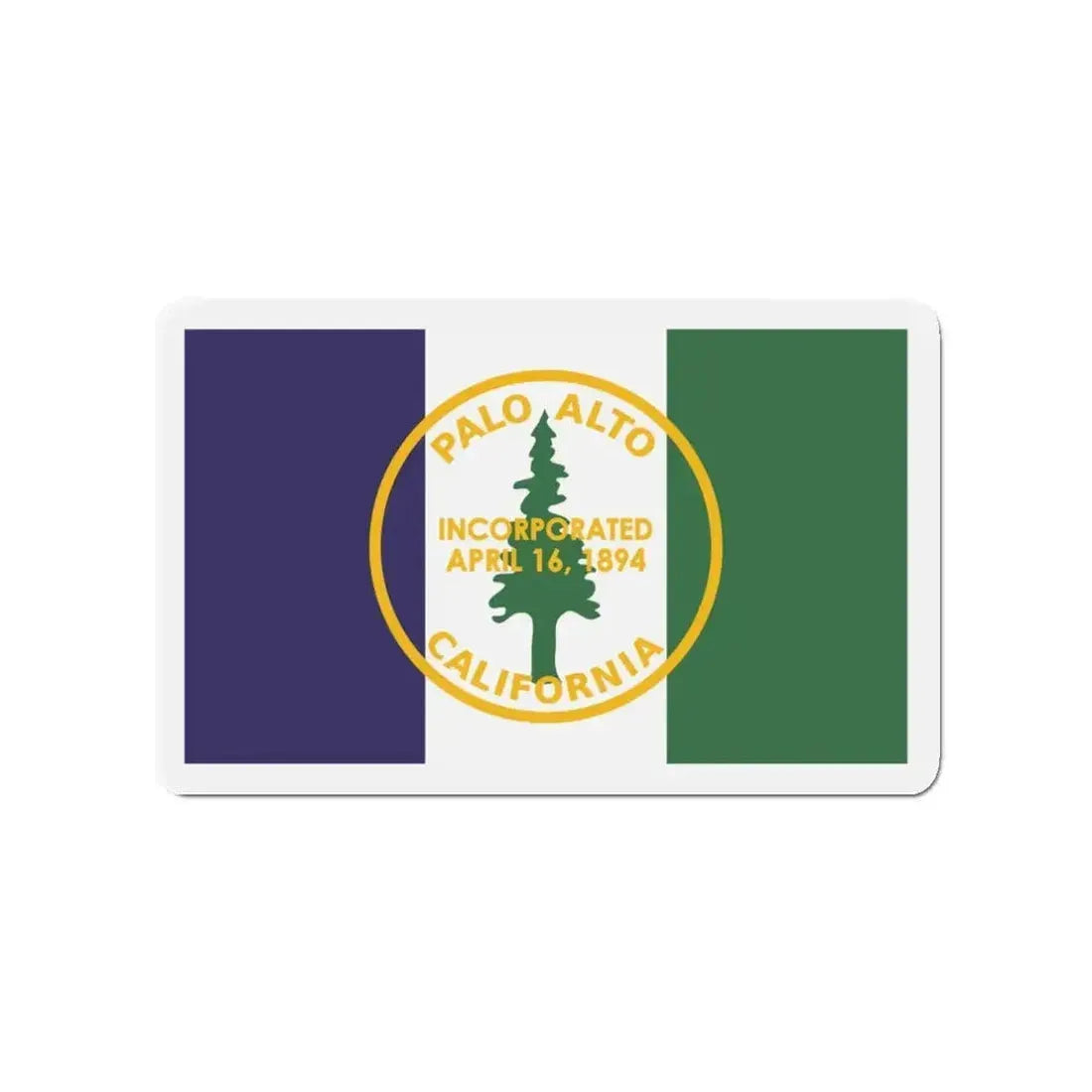 Flag of Palo Alto California - Refrigerator Magnet - The Sticker Space