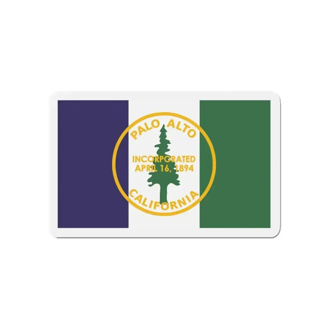 Flag of Palo Alto California - Refrigerator Magnet - The Sticker Space