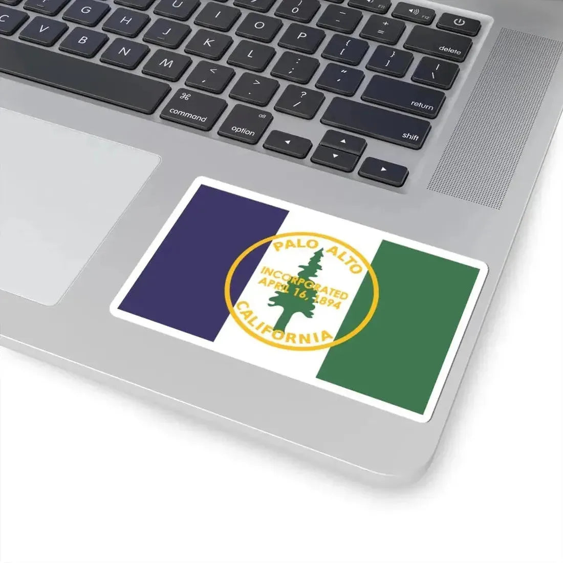 Flag of Palo Alto California (United States) STICKER Vinyl Kiss-Cut Decal - The Sticker Space