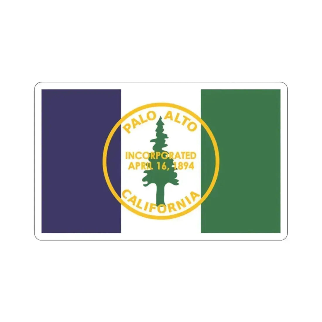 Flag of Palo Alto California USA STICKER Vinyl Die-Cut Decal 2 Inch - The Sticker Space