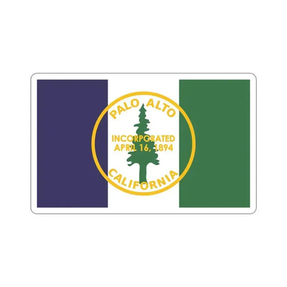 Flag of Palo Alto California USA STICKER Vinyl Die-Cut Decal 5 Inch - The Sticker Space