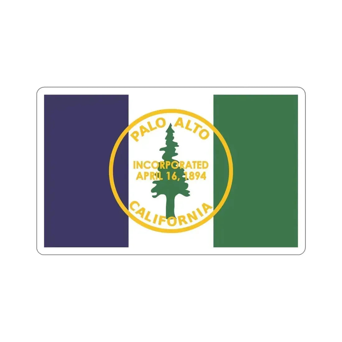 Flag of Palo Alto California USA STICKER Vinyl Die-Cut Decal - The Sticker Space