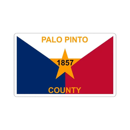 Flag of Palo Pinto County Texas (United States) STICKER Vinyl Kiss-Cut Decal 3 Inch White - The Sticker Space