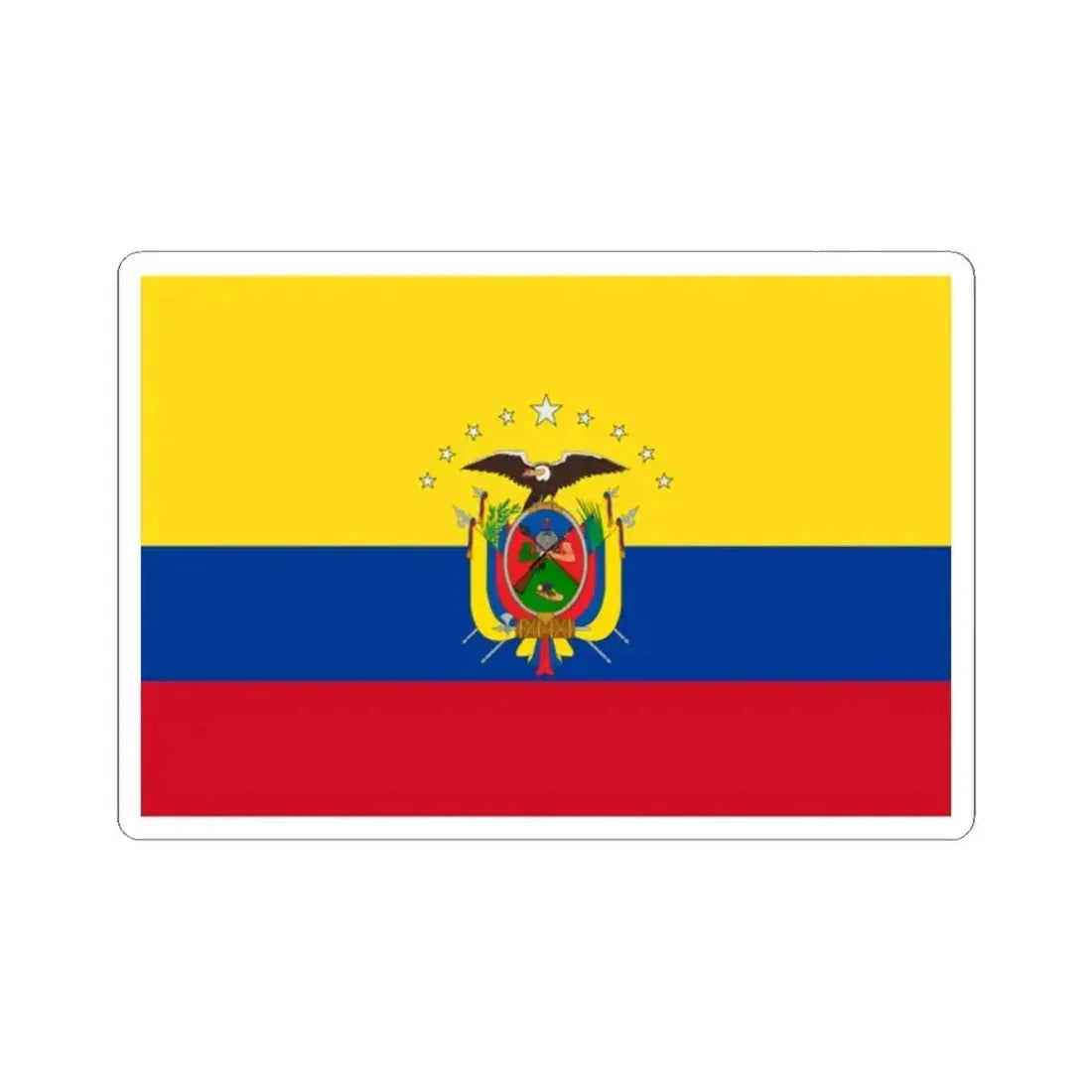 Flag of Paltas (Ecuador) STICKER Vinyl Kiss-Cut Decal 2 Inch White - The Sticker Space