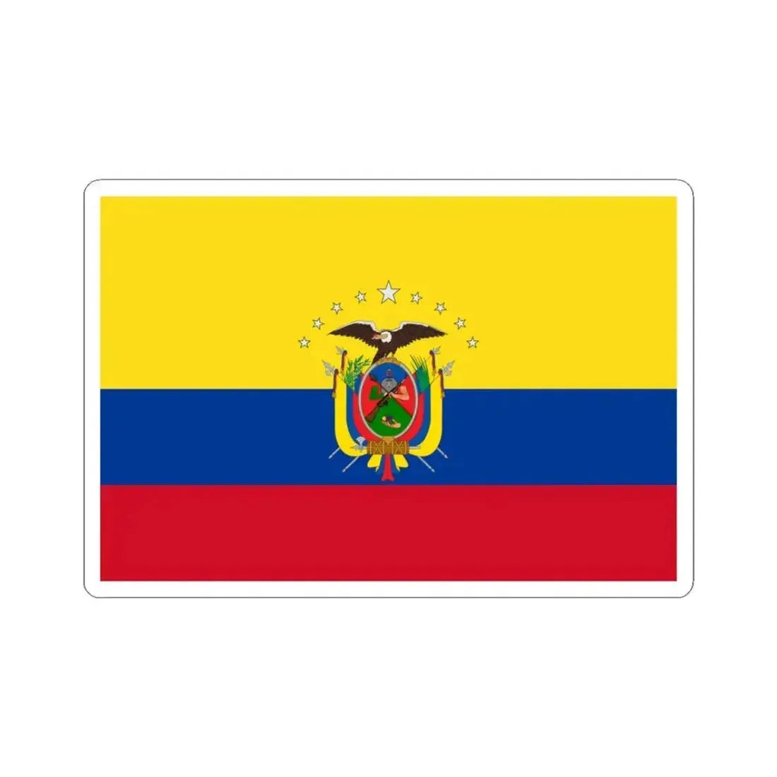 Flag of Paltas (Ecuador) STICKER Vinyl Kiss-Cut Decal 3 Inch White - The Sticker Space