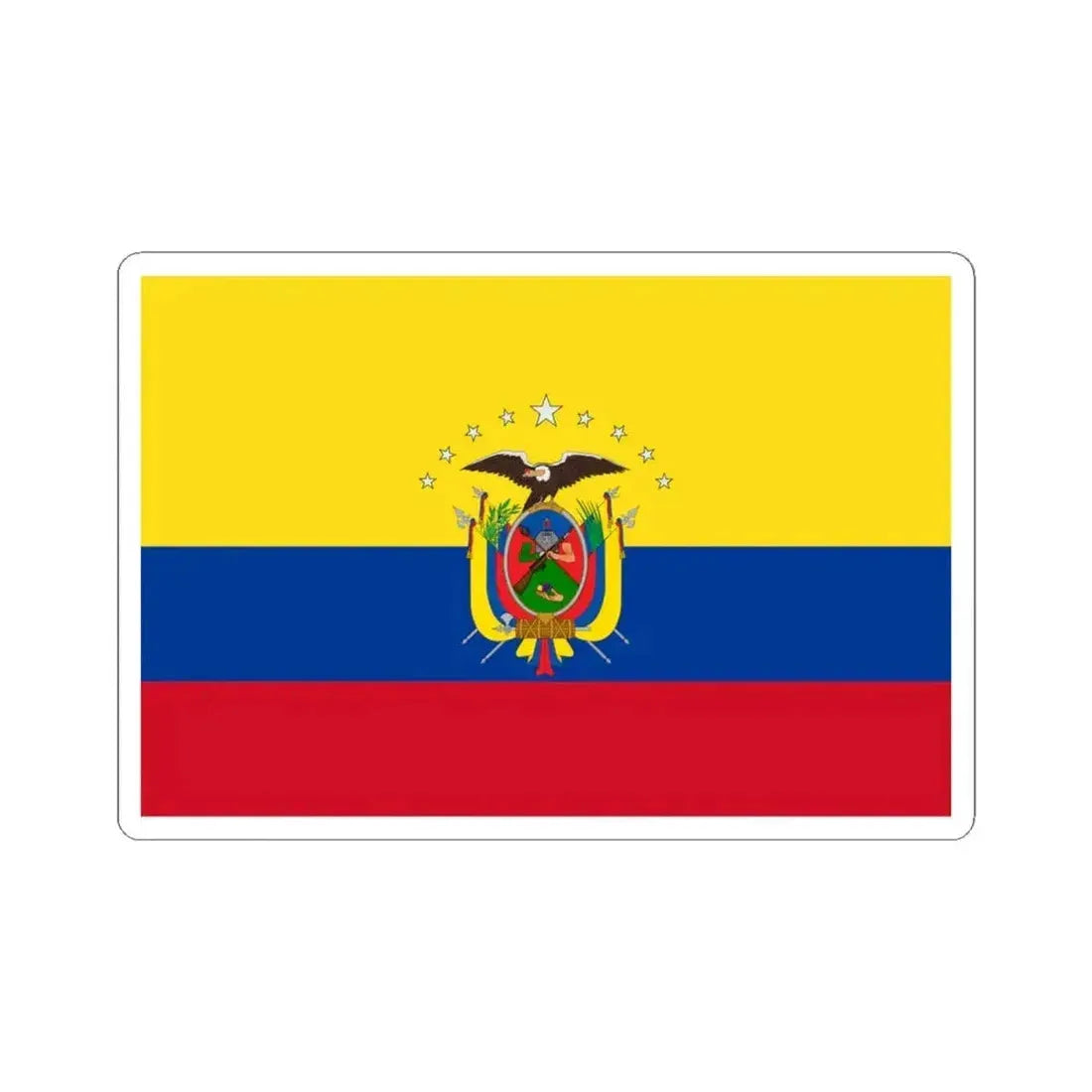Flag of Paltas (Ecuador) STICKER Vinyl Kiss-Cut Decal 4 Inch White - The Sticker Space