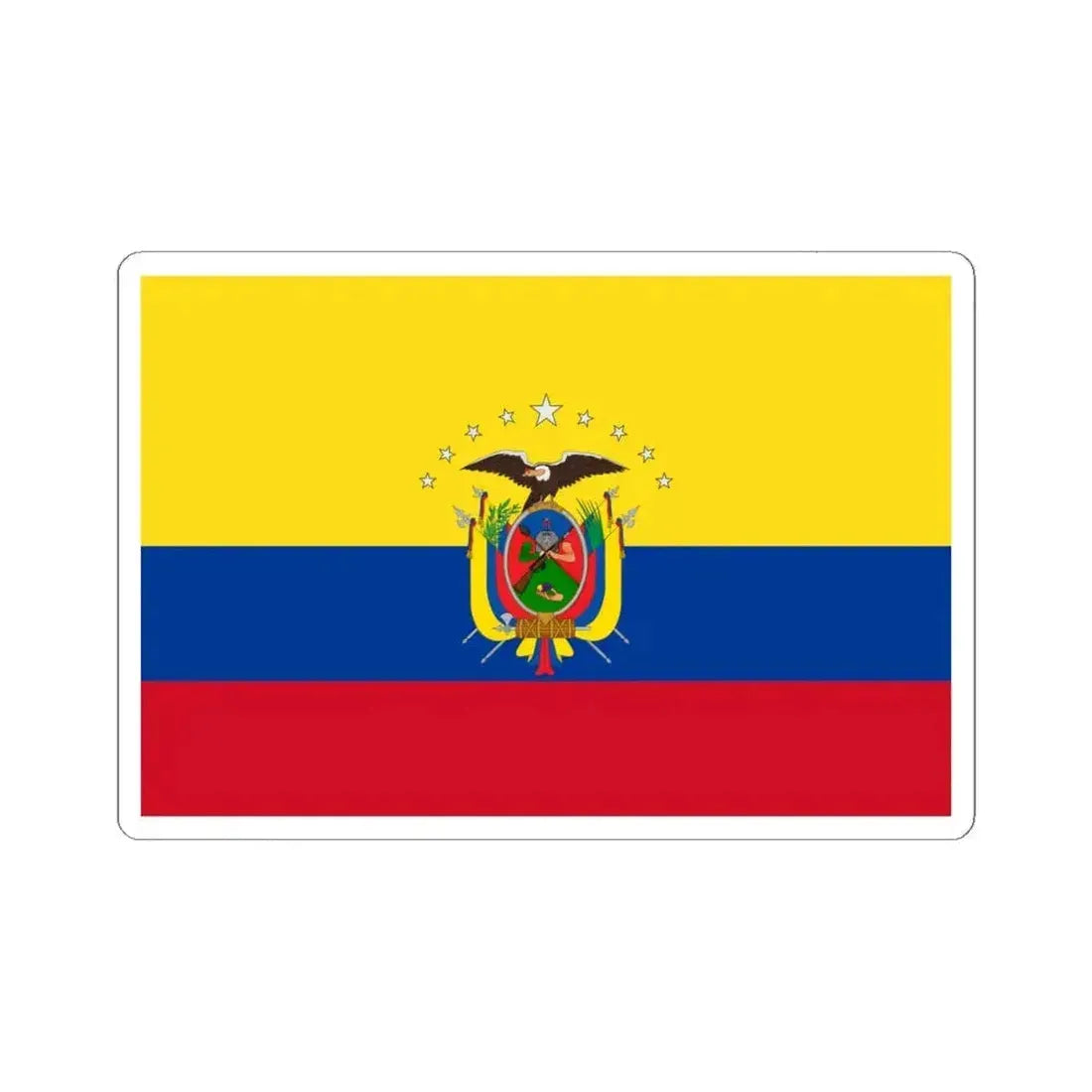 Flag of Paltas (Ecuador) STICKER Vinyl Kiss-Cut Decal 6 Inch White - The Sticker Space