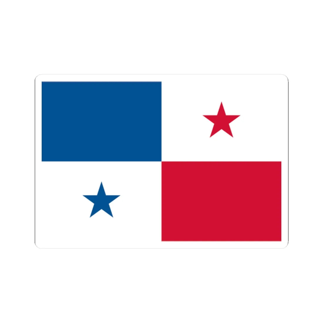Flag of Panama 1903 (Panama) STICKER Vinyl Kiss-Cut Decal 2 Inch White - The Sticker Space