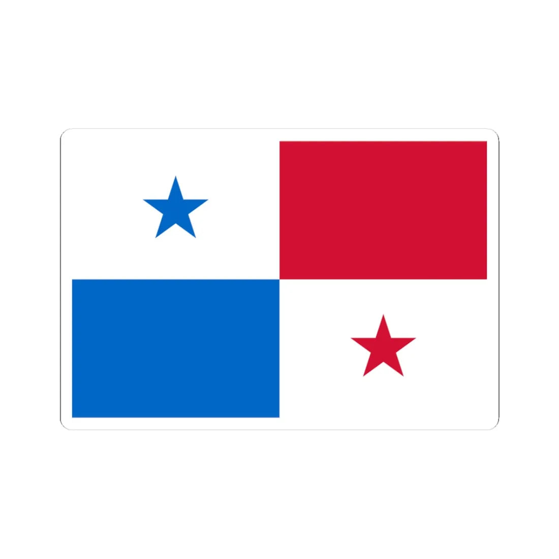 Flag of Panama 1925-2017 (Panama) STICKER Vinyl Kiss-Cut Decal 3 Inch White - The Sticker Space