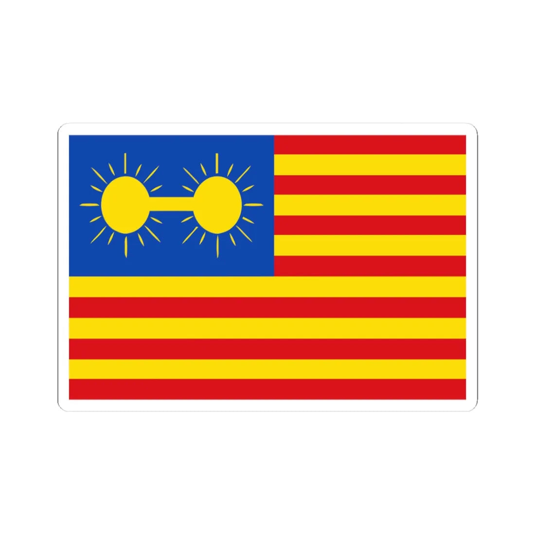 Flag of Panama Bunau-Varilla proposal (Panama) STICKER Vinyl Kiss-Cut Decal 3 Inch White - The Sticker Space