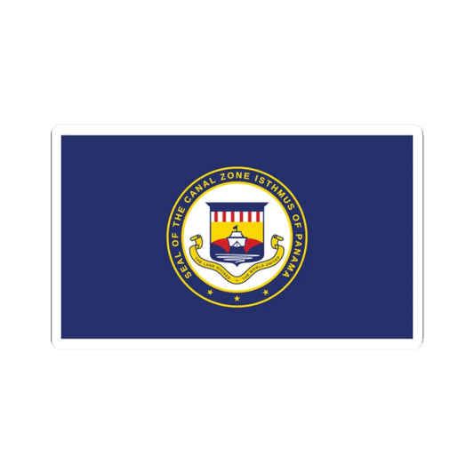 Flag of Panama Canal Zone (Panama) STICKER Vinyl Kiss-Cut Decal 2 Inch White - The Sticker Space