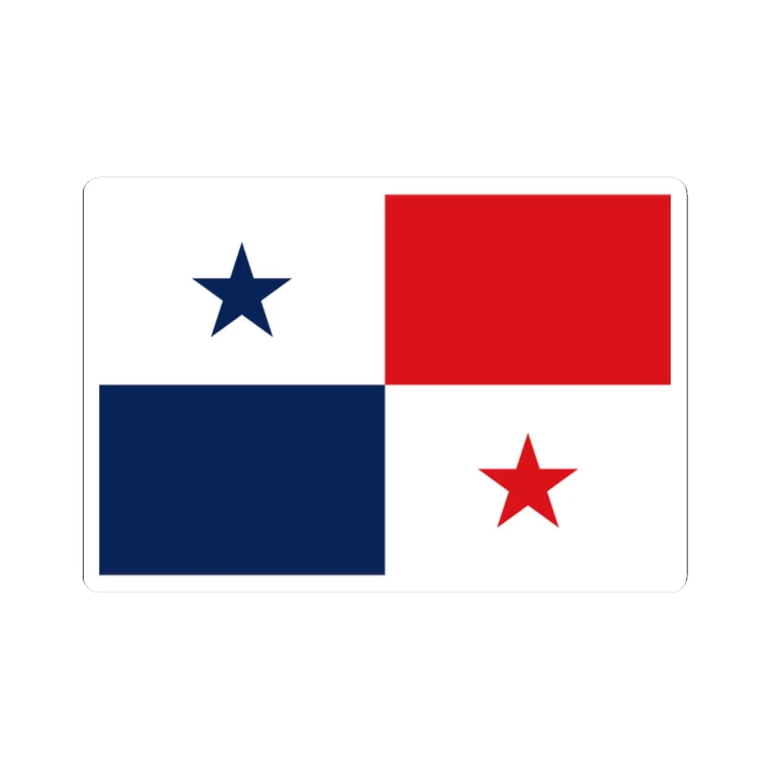 Flag of Panama (Panama) STICKER Vinyl Kiss-Cut Decal 2 Inch White - The Sticker Space