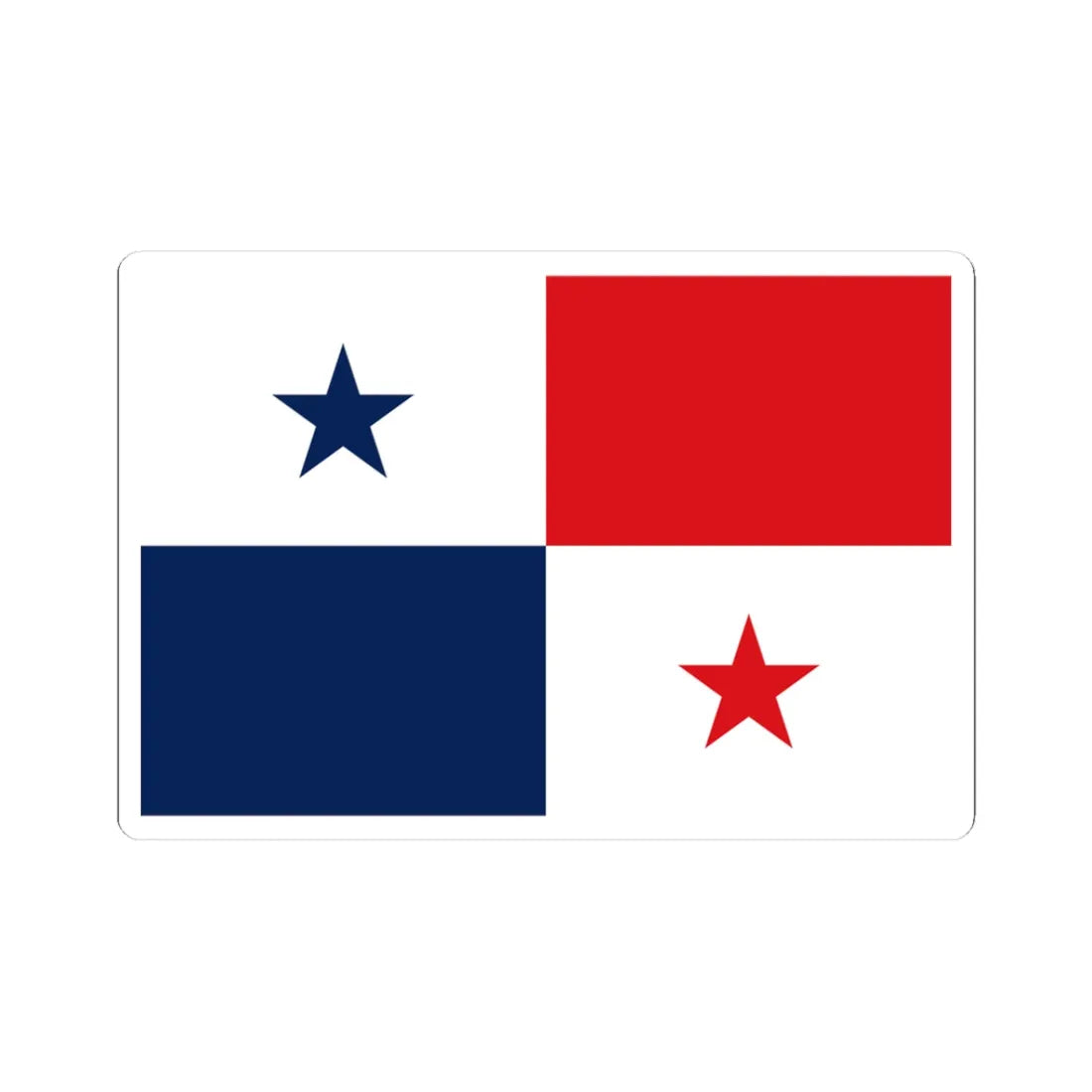 Flag of Panama (Panama) STICKER Vinyl Kiss-Cut Decal 3 Inch White - The Sticker Space