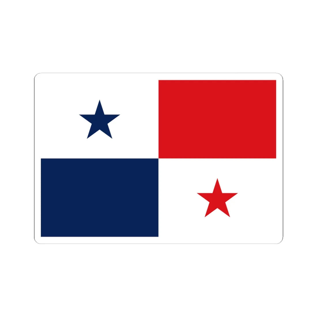 Flag of Panama (Panama) STICKER Vinyl Kiss-Cut Decal 6 Inch White - The Sticker Space