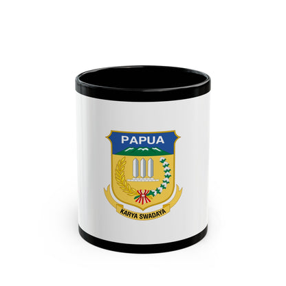 Flag of Papua Indonesia - Black Coffee Mug-11oz-The Sticker Space